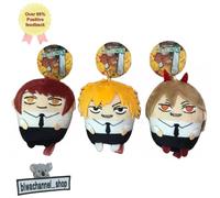 Bambola mascotte peluche uomo motosega Denji Power Makima set di 3 12 cm 4,72...