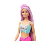 Barbie Zeemeerminpop met roze fantasiehaar van 18 cm lang, met kleurrijke access