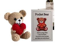 Bambola morbida - Cuore di cuore, orso abile | Giocattolo tascabile riflettente che supporta le avventure di di gioco e un comfort accogliente aiutando i bambini a costruire ricordi felici con s