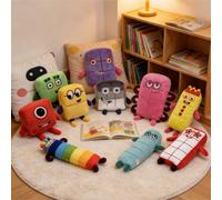 Bambola morbida in peluche con blocchi numerici, bambola in peluche, bambola didattica numerica per bambini, bambola per l'apprendimento matematico dei bambini piccoli, bambola morbida, blocchi numeri