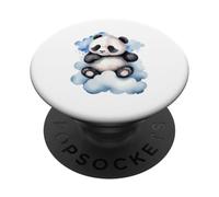 Bambola Panda che dorme sulle nuvole PopSockets PopGrip Adesivo