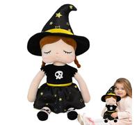 Bambola Peluche Di Halloween Witch - Soft Angela Toy Con Zucca | Decorazione Ripieni Di Cotone PP A Misura Di Pelle | Regalo Del Festival Per Ragazze Ed Eleganti Ornamenti Per La Scrivania