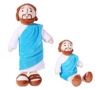 Bambola Peluche Gesù, 32 cm Giocattoli Gesù Sorridente Classico Salvatore Gesù Peluche Ripiene Bambole Cristiane Religiose Regalo per Forniture Feste Casa Pasqua, Può Stare in Piedi Sedersi