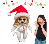 Bambola per baby zombi spaventosa - arredamento per la casa gotico, pazzo di Halloween, decorazione di casa stregata creativa | Piccola bambola horror con sangue finto realistico per arredamento per i