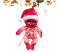 Bambola per baby zombi spaventosa - arredamento per la casa gotico, pazzo di Halloween, decorazione di casa stregata creativa | Piccola bambola horror con sangue finto realistico per arredamento per i