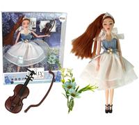 Bambola per bambini Emily con violino e fiori
