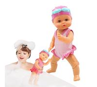 Bambola per il nuoto - Bambola per l'ora del bagno, giocattolo galleggiante con batterie, per bambini e ragazze, piscina all'aperto, spiaggia interna