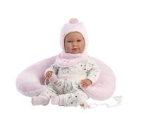 bambola piangente Mimi con cuscino a rosetta 42 cm