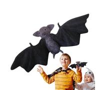 Bambola pipistrello - Giocattolo pipistrello | Peluche a pipistrello | Peluche a pipistrello | Bambola di animali in feltro con ago per Halloween | Decorazione in feltro con ago fatto a mano, disegno