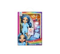 Rainbow High Junior High PJ Party - Skyler (blu) - Bambola snodata da 22 cm con