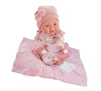 Bambola realistica neonato MIA con occhi che sbattono e fa la pipì 42 cm