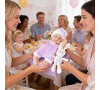 Bambola Realistica Per Bambini, Giocattolo Realistico Da 30 Cm Corpo Intero Lavabile Con Coniglietto, Bambole Per Bambini Dall'Aspetto Reale, Per Amici Ragazze Giovani Adolescenti Figlia Compleanni Na