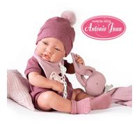 BAMBOLA REBORN ANTONIO JUAN CON DOUDOU E COPERTINA 42 CM ALTA QUALITA' IN VINILE