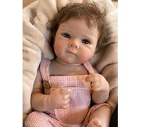 Bambola Reborn Realistica 45Cm con Pelle 3D in Silicone Accessori bebe Inclusi