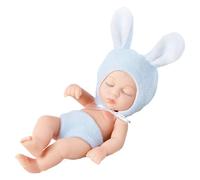 Bambola rinata in silicone a corpo intero da 17,8 cm, figura decorativa con articolazioni mobili e pelle in silicone, ideale per decorare la stanza