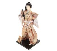 Bambola Samurai da Tavolo Stile Tradizionale Giapponese in Legno e Stoffa | Decorazione da Tavolo per Soggiorno e Luoghi Pubblici, Cura nei Dettagli, Colore Stabile