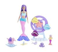 BARBIE DREAMTOPIA SIRENA Bambola 30cm Playset RUOTA MARINA Mattel HLC30