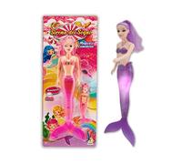 BAMBOLA, SIRENA LUMINOSA CON SIRENETTA DEI SOGNI E ACCESSORI (PILE INCLUSE)