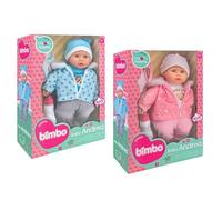 BAMBOLA SOFFICE 41CM CON BIBERON E BAVAGLIO 2ASS