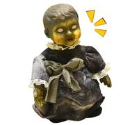 Bambola Spaventosa, Bambola di Halloween Che Cammina, Spaventosa Animata con Occhi Luminosi, Suoni e movimenti Horror, Horror da 13, 4 Pollici alimentata a Batteria per Decorazioni.