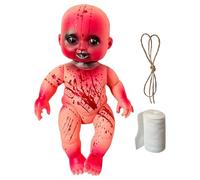 Bambola spaventosa di Halloween - Bolle brutte | Bambola inquietante | Bambole spaventose Ornamenti di Halloween | RECUPY Dôlls Hallowên Prop per festa | Dôll Crêêpy Plush Haunted Toy | Bloody Crêpy D