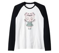 Bambola stregata Chibi Goth Kawaii Halloween Maglia con Maniche Raglan