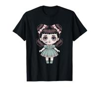 Bambola stregata Chibi Goth Kawaii Halloween Maglietta