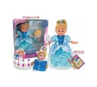 bambola VALENTINA MONDO fiabe CM 34 con accessori corona e libretto