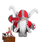 Bambola vichinga per bambini, vichingo,Bambola di peluche del cavaliere vichingo - Tenendo l'ascia e lo scudo e indossando il mantello, decorazione in miniatura del guerriero svedese medievale per dec