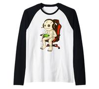 Bambola Voodoo di Halloween del Giocatore di Gioco Spaventoso Videogioco Maglia con Maniche Raglan