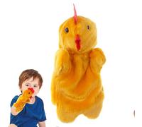 Bambole a mano di pollo - Peluche animale - Giocattoli divertenti per bambola cartone animato, decorazione interattiva, accessorio di scena per spettacoli di dramma di apprendimento fantasioso
