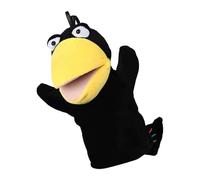 Bambole a mano per bambini - corvo peluche per narrare storie | Bambola morbida con animali per bambini, giocattolo educativo e bambola interattiva per giochi genitore-figlio, teatro e