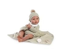 Bambole Antonio Juan - Neonato Erik con Toquilla Verde, Bambola Bambino Realistica con Accessori