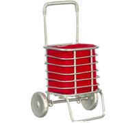 Bambole Casa 2 Ruota Carrello Spesa Rosso Pullover Cart Miniatura Shop Accessori