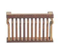 Bambole Casa Balcone Quadrato C Curva Laser Taglio di Legno Galleria 1:12 Scala