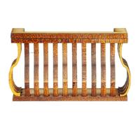 Bambole Casa Balcone Quadrato S Curva Laser Taglio di Legno Galleria 1:12 Scala