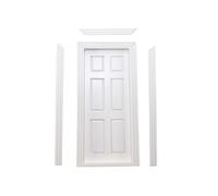 Bambole Casa Bianco 6 Pannello Porta Interna Miniatura Costruttori Fai 1:12