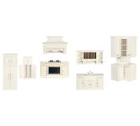 Bambole Casa Bianco Mobili Cucina Set The Platinum Collection Legno 1:12 Scala