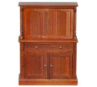 Bambole Casa Bureau Segretaria Scrivania Noce JBM Miniatura Study Ufficio Mobili