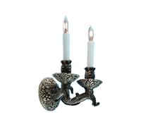 Bambole Casa Doppia Candela Bastone Muro Sconce 12V Tudor Luce Elettrico Lampada