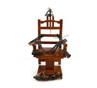 Bambole Casa Elettrico Sedia Old Sparky Miniatura Prigione Halloween Mobili
