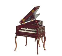 Bambole Casa Francese Barocco Mogano Grande Piano JBM Musica Stanza Mobili IN 1: