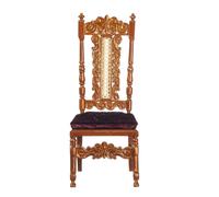 Bambole Casa Francese Rinascimento Laterale Sedia Noce JBM Miniatura Sala Mobili