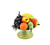 Bambole Casa Frutta IN Verde Ciotola su Base Miniatura Fatto a Mano Accessorio