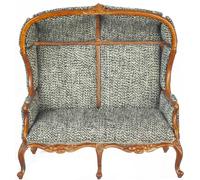 Bambole Casa Grigio Medievale Doppio Porter Sedia JBM Miniatura Sala Mobili 1: