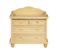 Bambole Casa Legno Grezzo Cassettiera Miniatura Vivaio Cameretta Mobili 1:12