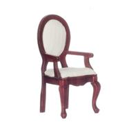 Bambole Casa Mogano Crema Regency Mirrorback Carver Sedia Sala da Pranzo Mobili