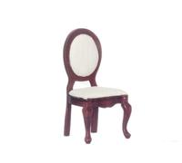 Bambole Casa Mogano Crema Regency Mirrorback Lato Sedia Mobili da Sala da Pranzo