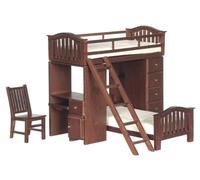 Bambole Casa Noce Letto a Castello Set Alto Sleeper Miniatura Camera da Mobili