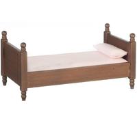 Bambole Casa Noce Singolo Letto con Rosa Cover Miniatura Mobili Camera da 1:12